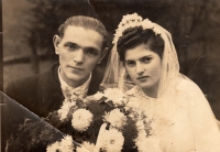 Wedding photos of parents, Karel Bajza and Berta Bajzová