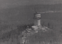 Radiostanice na vrchu Velký Zvon (Plattenberg) poblíž československo-bavorské hranice, 1986