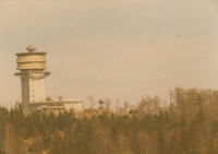 Radiostanice na vrchu Velký Zvon (Plattenberg) poblíž československo-bavorské hranice, 1986