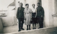 Wedding photograph of aunt and uncle Elisabeth and Eduard Kleiner. All three men in the photo were killed in the ranks of the Wehrmacht