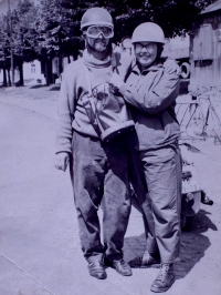 Vlasta Svobodová with her husband, 1975