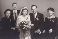 Wedding photos of parents, 1950s