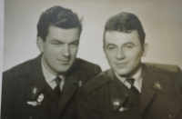 Jan Chloupek with his friend František Herynek at the army