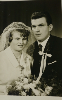 Jan Chloupek in wedding photo from 18. 11. 1967