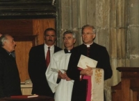 Štěpán Faber during a service as a deacon