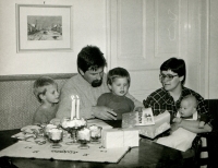 Daniela Married with husband and children Kryštof, Jan and Filip, 1987