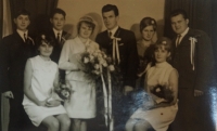 Jan Chloupek in wedding photo from 18. 11. 1967