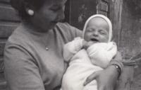 With daughter Zdeňka, Kroměříž, 1959