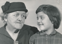 Zuzana Bílková with her grandmother, Prague, 1956