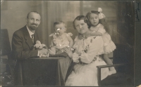 From left: Zuzana Bílková's grandfather Václav Vlk, uncle Jan, grandmother Anna and aunt Alžběta