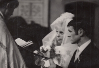 Jana Marková and Pavel Marek, wedding, 1969