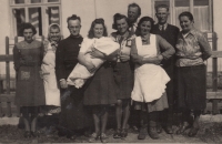 Baptism of Jana Marková (in a swaddle blanket), 1947