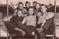 At the boarding school in Vratimov, top left, early 1960s