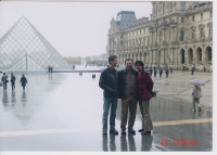 With son Lukas and girlfriend, Paris around 2002