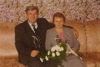 Jan Chloupek with his wife during the golden wedding celebration