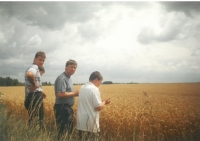 With sons in the field, Prosečné, 1999