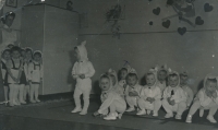 Zoltán Czvengrosch during a preschool performance, 1960s