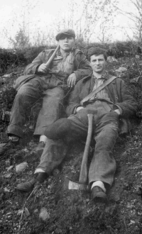 Štěpán Faber during his studies at the forestry school in Prachatice, 1960s