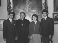 Štěpán Faber with Cardinal Tomášek, 1965