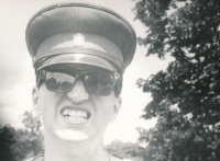 Zoltán Czvengrosch during mandatory military service, 1989/1990