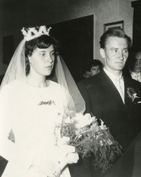 Wedding of Antonín and Marie Najser at the office in 1964