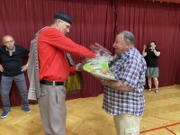 Miroslav Lebduška receives congratulations from the representative of the East Bohemian County of Pippich, 20 June 2024