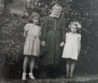 With grandmother, Helena Šimůnková on the left