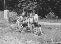 Ivo and Pavla Dostál with children, 1970s