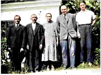 Lebduška family photo, from left: dad Jaroslav, great-grandfather, grandmother Marie, grandfather and uncle Josef in Kameničky