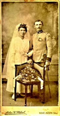 Grandmother Vilhemina Stonjek and grandfather Antonín Stonjek, 1918