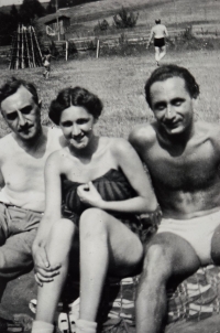 Parents (father on the right), Czechoslovakia, 1938