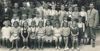 Father as a teacher, in Dolní Studénky-Králec, 1948