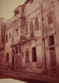 The house where the Kolsky family lived in Jaffa, part of Hasan Bek, 1970s