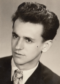 Jiří Havlíček's high school graduation photograph, 1954