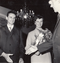 Jiří and Hana Havlíčeks' wedding photo, 1964