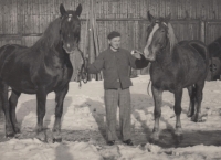 Witness's father Mikuláš Liščinka in Petrovice, 1950s