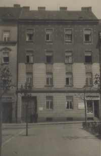 The house in Plzeň where Marcela Pustinová and her mother lived with her mother's parents in their apartment when her father was convicted in 1953