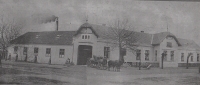 The Dokupil family house in Velké Leváry with the family candle factory behind