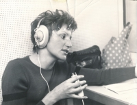 Jana Novotná at work as an interpreter, 1970s