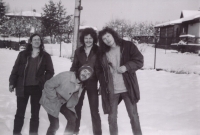 1983, with friends from the Hanspaul Football League (Jiri Prokop on the left)