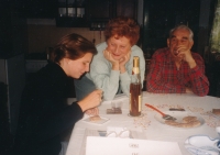 With husband Josef and daughter Dora, 1990s