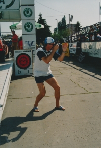 Rudolf Kulka photographing Rallye Skoda, 1993