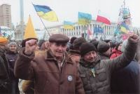 Sviatoslav Vasylchuk at the Maidan during the Revolution of Dignity. January, 2014