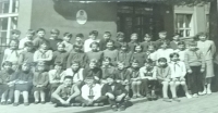 Photograph of Vlasta Kuboušková's school class, Lovosice, 1962