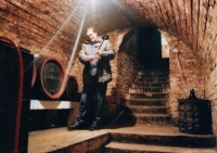 Pavel Záleský in the family wine cellar in Mutěnice / 2004