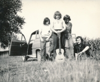 Stanislav Pilík with band, ca. 1970/1971