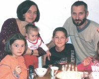 Husband and wife Kozlov with children, Prague, 2006.