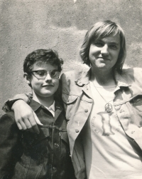 Tomas Vydra (right) with his friend Přemysl Dušek, 1975