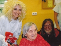 Ivan Nekuda with his mother during the St. Nicholas gift, Mělník, 2009