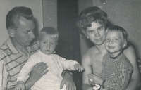 Witness with his wife Jaroslava and children Zdeněk and Jaroslava, ca. 1966